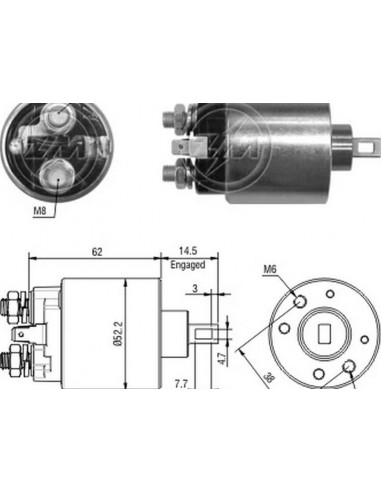 Solenoide Renault Clio 1.9d,td,megane...