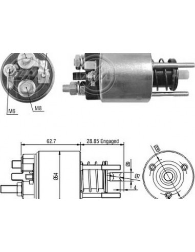Solenoide Bmw 324,325,524,525- Chev....