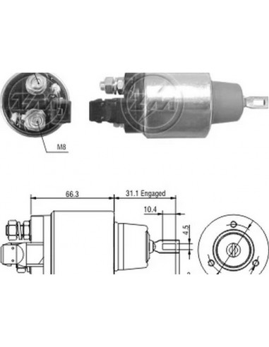 Solenoide Mwm Brasilero 12v. (bosch...