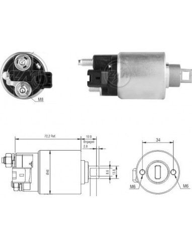 Solenoide Toyota Corolla / Hilux / Yaris