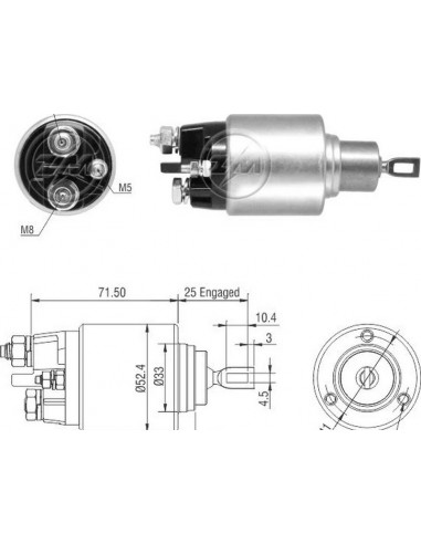 Solenoide Citroen Berlingo - Peugeot...