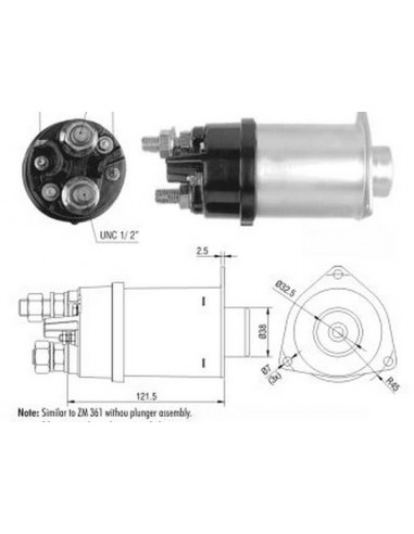 Solenoide Caterpillar-case (d.remy) 24v