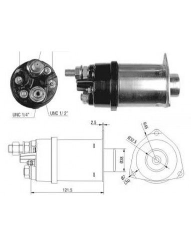 Solenoide 37 Mt Serie Dd (d,remy) 12v