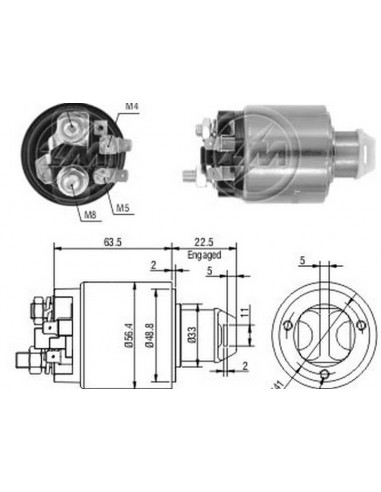 Solenoide Renault 11,18-ford Sierra...