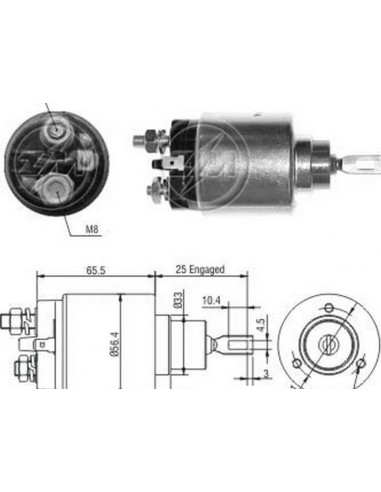 Solenoide Renault Clio 1.6 12v