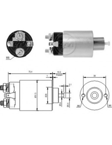 Solenoide Mitsubishi L-200,l-300...