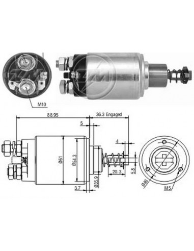 Solenoide Mercedes Benz Brasilero 12...