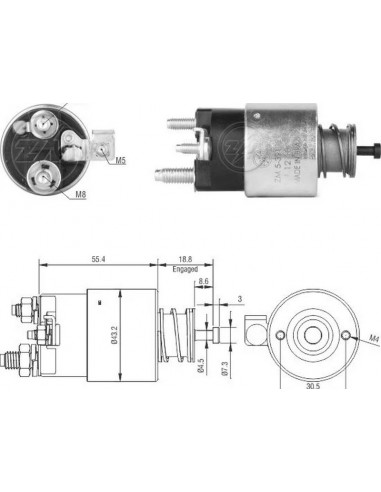 Solenoide Peugeot Partner/206/207/208...