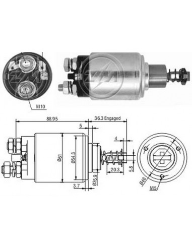 Solenoide M.benz C/motor Jf 24v...