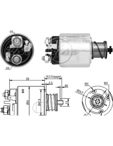 Solenoide Hyundai Hr-kia K2500 12v