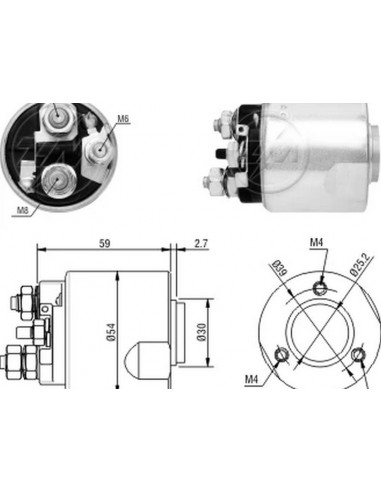 Solenoide M.benz Clase A (594401) 12v