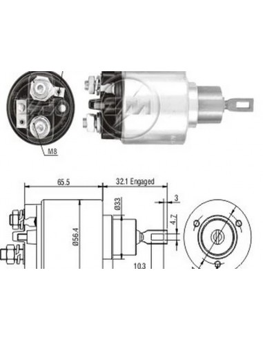 Solenoide Ford Fiesta 1,6 (2339303283)