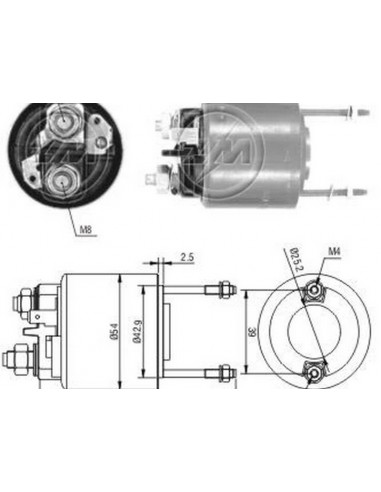 Solenoide Renault 4-12-trafic 1.4...