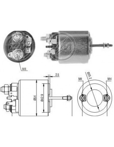 Solenoide Peugeot 505 D/83 H/93 (valeo)