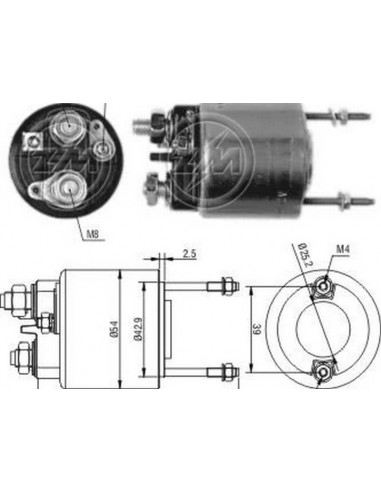 Solenoide Peugeot-renault (valeo) 12v