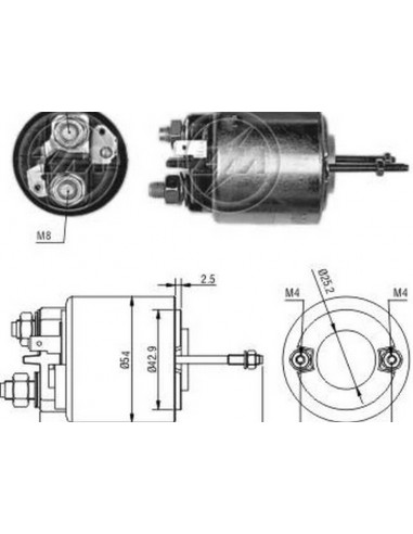 Solenoide Peugeot 205/505/renault...