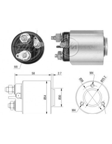 Solenoide Peugeot 205 (valeo) 12v