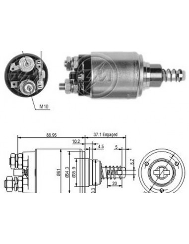 Solenoide Scania Serie 93/164 24v.