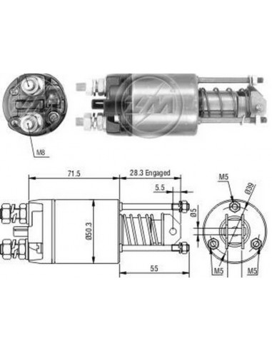 Solenoide Fiat Uno,duna,spazio Diesel...
