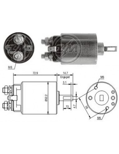 Solenoide Nissan P.up,maxima 12v.