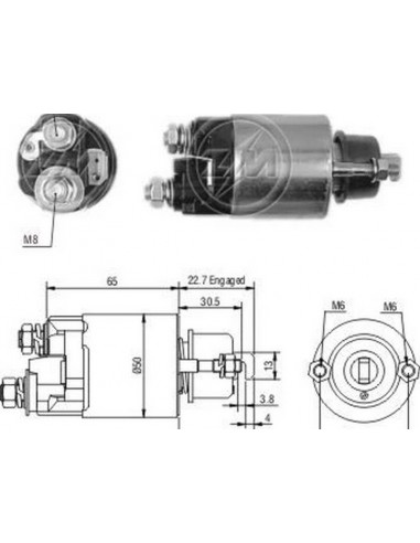 Solenoide Kubota Equipos Y Tractor 12v