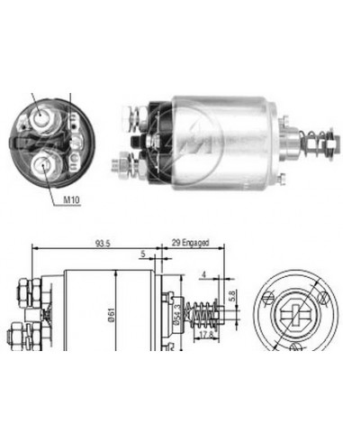 Solenoide Iveco-renault-m.benz 12v