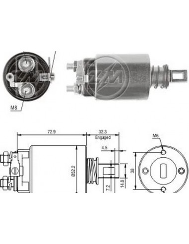 Solenoide Ford Tractor (hitachi) 12v