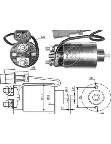 Solenoide Mitsubishi-nissan 12v