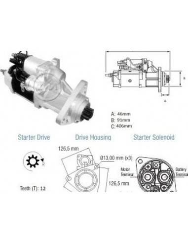Motor De Arranque Case-ford Cargo...
