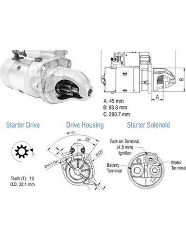 Motor De Arranque Jd 1165 / 1175 /...