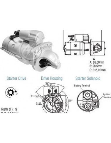 Motor De Arranque 13180 / 15190 /...