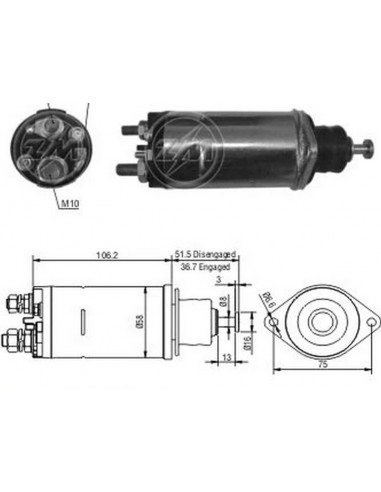 Solenoide 28 Mt (d.remy) 24v