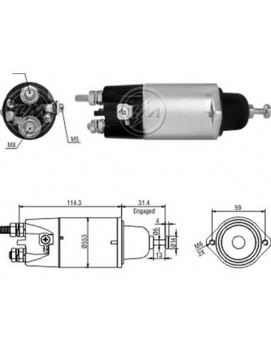 Solenoide Caterpillar-case-mazda 24v....