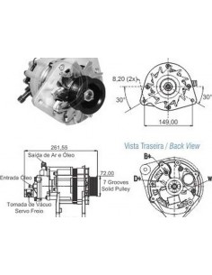 Alternador S10 2.5 / 2.8 -...