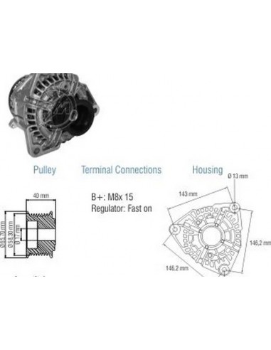 Alternador Iveco Eurocargo 170e-vw...