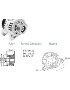 Alternador Ford Courier,...