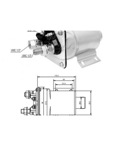 Solenoide Caterpillar 24v(d.remy...