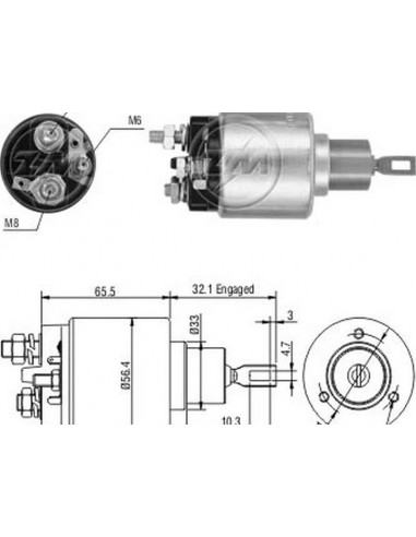 Solenoide Ford Fiesta 1.4 C/motor...