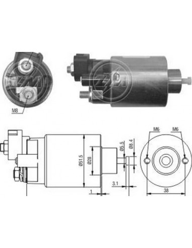 Solenoide Arranque Plgr (mitsubishi) 12v
