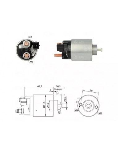 Solenoide Citroen Berlingo,c3,c4,c5-...