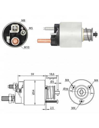 Solenoide Para Arranque John Deere...